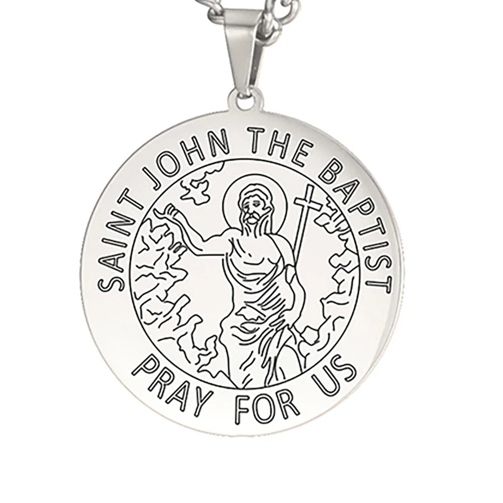 Dawapara Saint Christopher Medal Necklace Jesus Truet In You Amulet Catholic Jewelry Travelers Driver Gifts Stainless