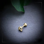 Gold Skull Stud Earring Stainless Steel