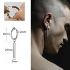Lightning Bolt Huggie Earrings — Silver