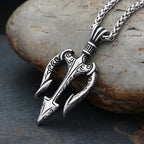 Poseidon Trident Pendant — Stainless Steel