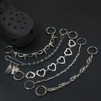 2026 Hot New Designer Shoe Charms Chain Fashion Gift Punk Pendant Metal Buckle Hip Hop Shoe Decoration Accessories For