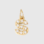 Letter Charm Pendant Necklace — Gold Iced