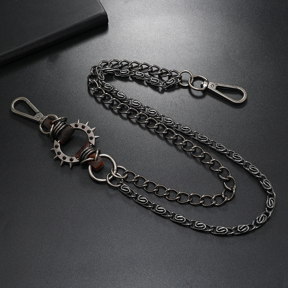 Men's Punk Pants Chain Keychain — Zinc Alloy