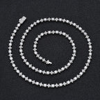 Star Tennis Chain Necklace Iced Out CZ