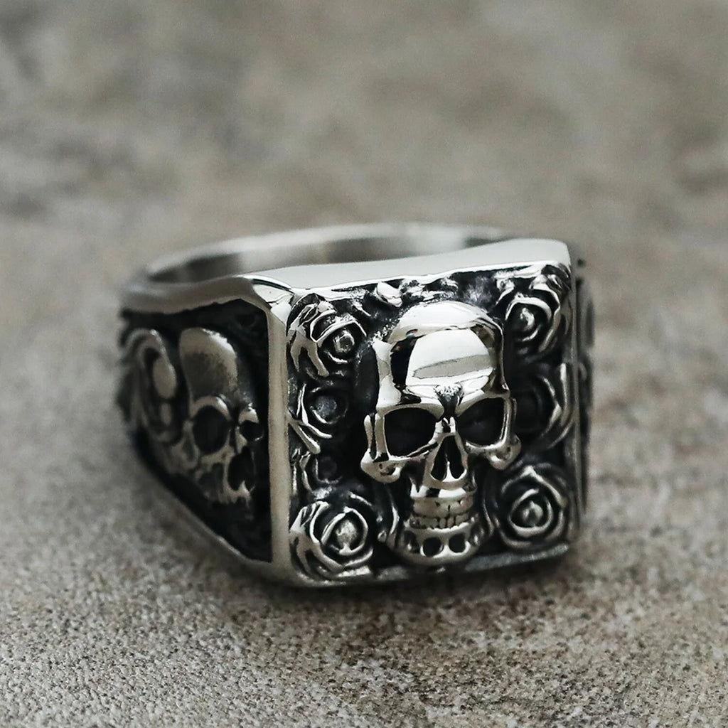 Priestess Retro Priest Ring, Men's Silvery Plated Ring, Artistic Ring Punk Style, Goth Jewelry for Men, Gifts for