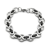 Byzantine Round Link Gold Chain Necklace — Steel