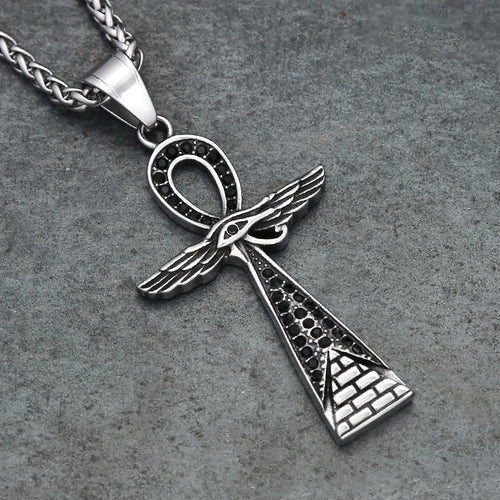 Cross Eye Of Horus Stainless Steel Pendant Amulet