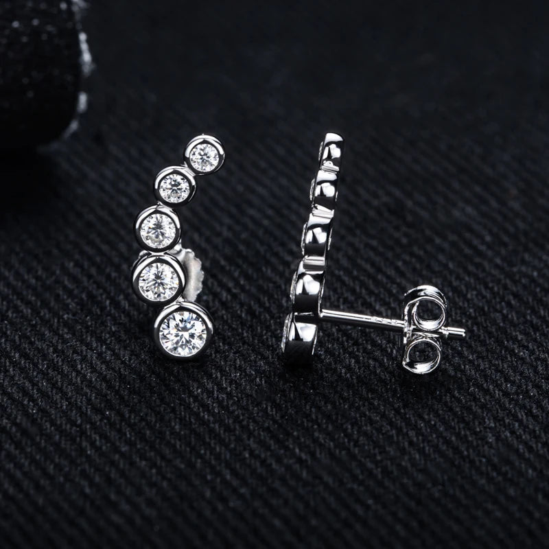 Iced Out Stud Earrings — 925 Silver