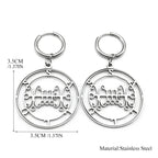 Baphomet Steel Earrings Seal Sallos Hoop Hollow