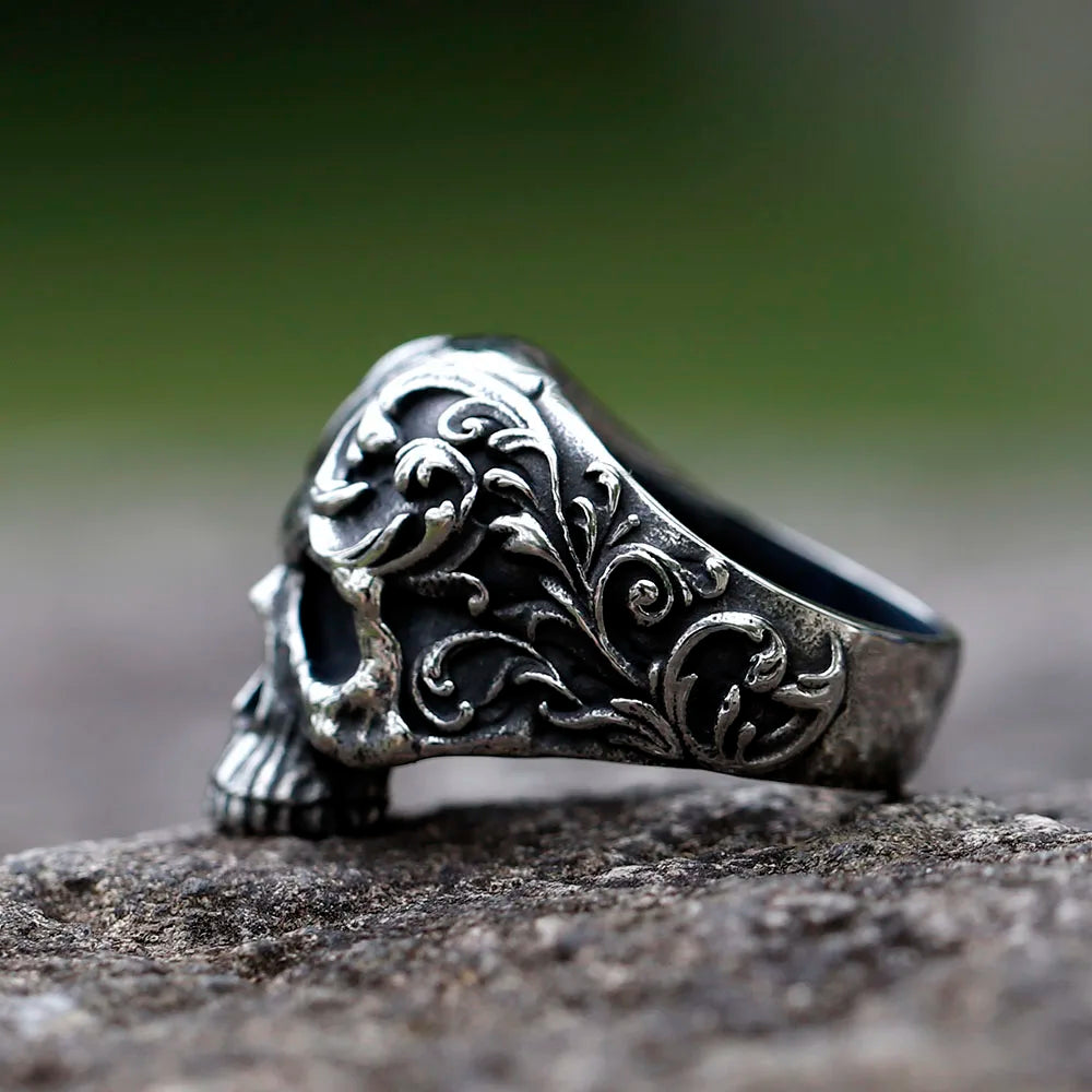 NEW Men's 316L Stainless-Steel Rings Retro Skull Head Vintage Gothic Punk High-Quality Jewelry Gifts Free Shipping