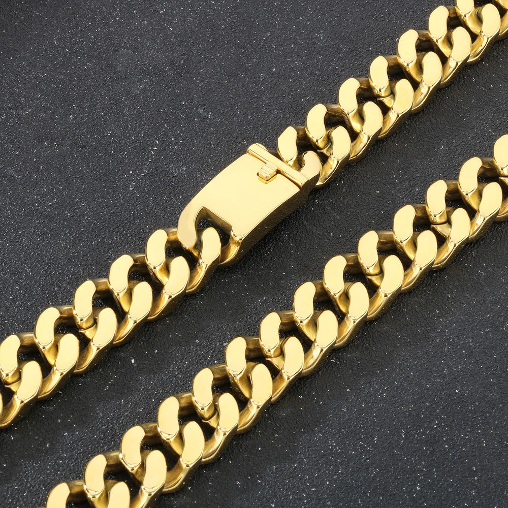 Massive Cool 20mm Width 70cm Long Chain Man Necklace 316L Stainless Steel Curb Cuban Link Chains On Neck Jewelry Men's