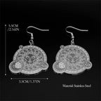 Star Silver Earrings Sun Moon Face God Constellation