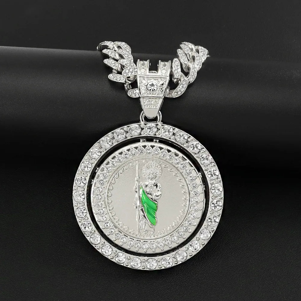 St. Jude Pendant Necklace — Cuban Chain