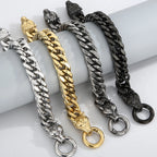 Gothic Wolf Head Stainless Steel Men's Bracelet 4 Color Available Unique Masculine Jewelry Gifts for Party