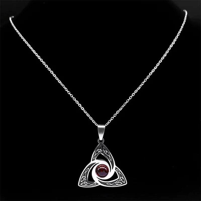 Celtic Trinity Knot Pendant Necklace — Stainless Steel