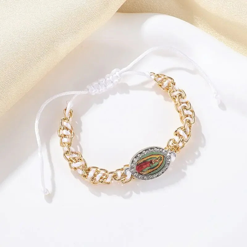 Stainless Steel Christian Virgin Mary Pendant Our Lady of Guadalupe Necklace Women's Religious Lucky Amulet Jewelry Gift