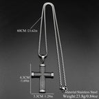 Cross Jesus Christ Gold Pendant Christian Faith