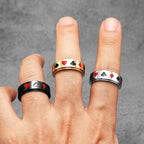 Poker Fidget Spinner Ring — Stainless Steel