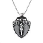 Cross Steel Pendant Vintage Michael's Shield Punk