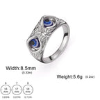 Skyrim Stainless Steel Owl Ring Women Men Vintage Finger Rings Punk Gothic Animal Jewelry Birthday Gift Wholesale
