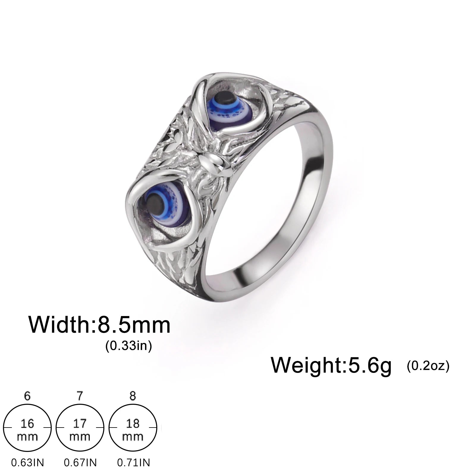 Skyrim Stainless Steel Owl Ring Women Men Vintage Finger Rings Punk Gothic Animal Jewelry Birthday Gift Wholesale