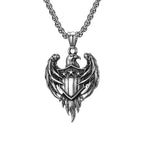 Eagle Steel Pendant Double Sided Retro Army Punk