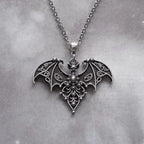 Vampire Bat Charm Choker Necklace — Stainless Steel