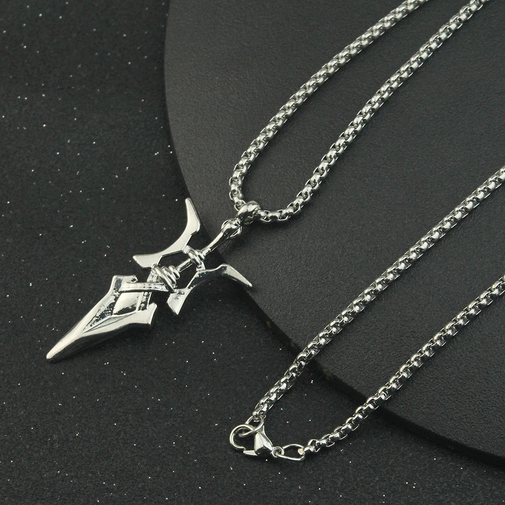 Death Note Halberd Pendant Necklace Misa Amane Cosplay Earrings Adornment Halloween Goth Cross Jewelry Christmas Valentines Gift