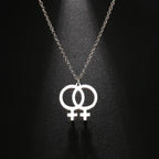 Amaxer Vintage Female Symbol Feminist Venus Necklace for Women Pendant Necklaces Chain Choker Jewelry Gift