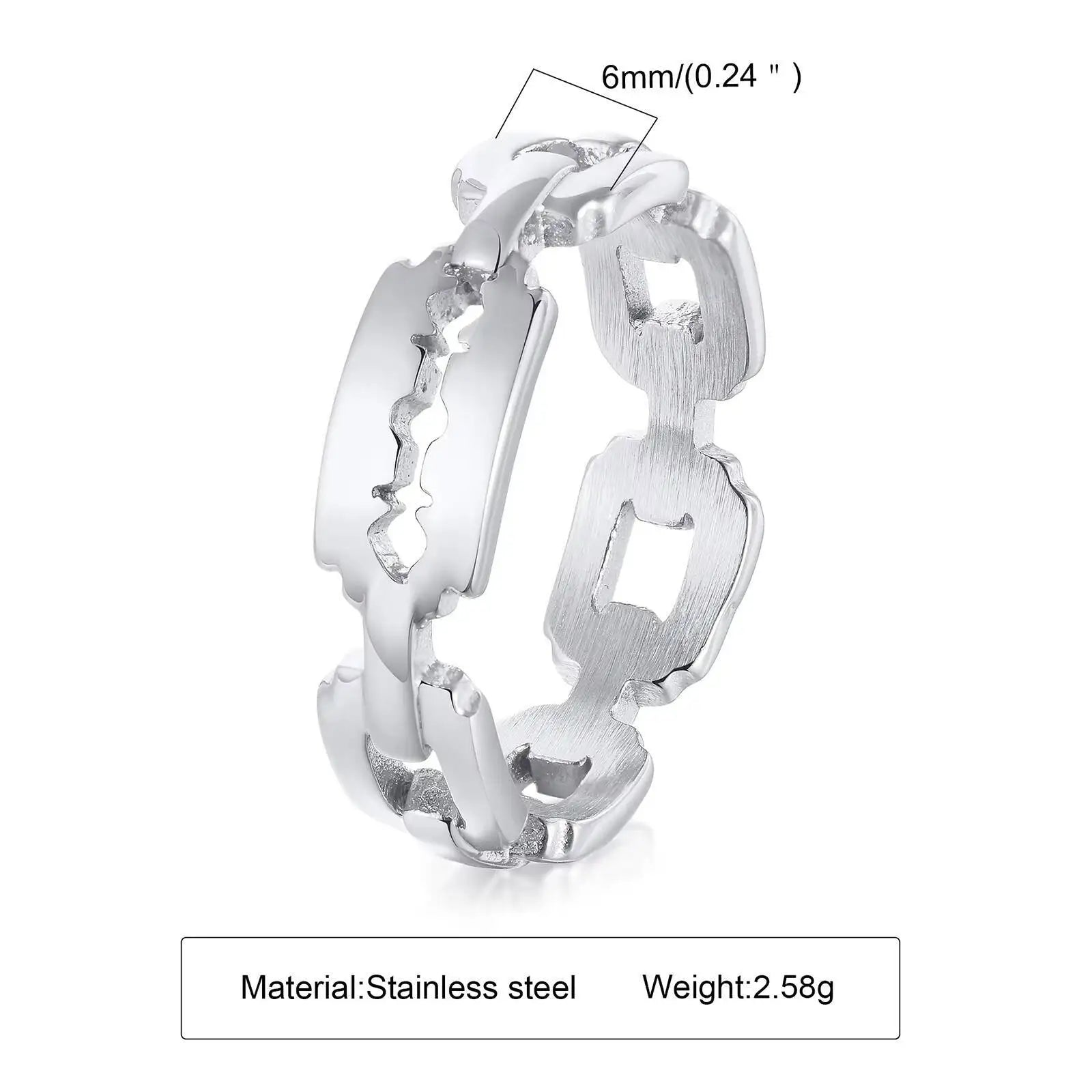 Minimal Blade Ring — Stainless Steel
