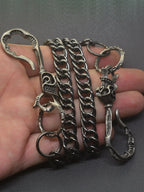 24 Inch Hip Pop Gunmetal Black Wallet Pants Biker Jean 10mm Curl Chain Large Skull Blet U Hook Gift for Friend EDC FOB