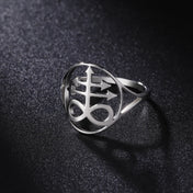 Leviathan Cross Satan Signet Ring — Stainless Steel