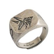 Eye of Horus Anubis Graphic Ring — Adjustable