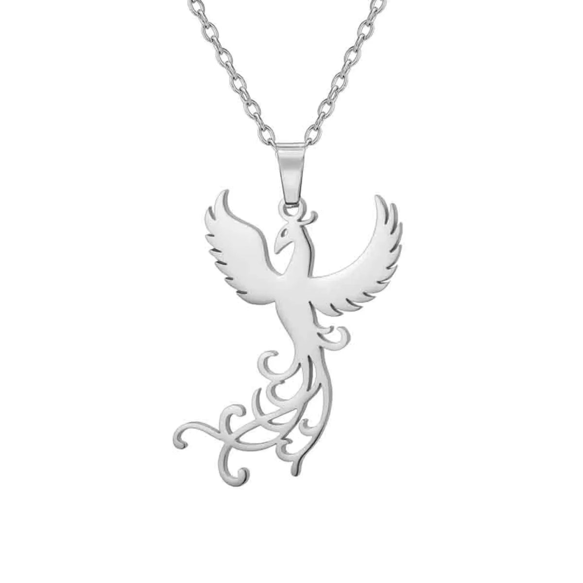 Winged Bird Totem Pendant Necklace — Stainless Steel