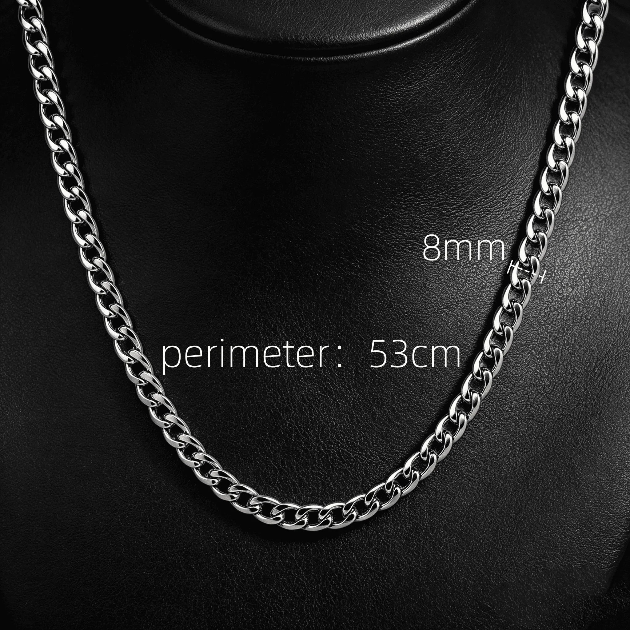 Width 6/8mm 316L Stainless Steel Men's Goth Y2K Cuban Style Fashion Bracelet America N Retro Steampunk Accessories