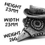 Skull Witch Ring Black Stainless Steel Gothic