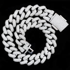Aokaishen 32mm Iced Out Thick Heavy Miami Baguette Cuban Link Chain for Men 5A Cubic Zirconia Gold Plated Hip Hop