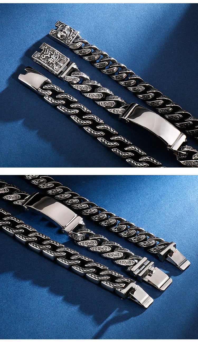 Skull Pattern Bracelet — Stainless Steel