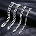 HNSP 316L Stainless Steel Cuban Link Chain Necklace For Men Minimalist Style Waterproof Jewelry Accessories Male Heavy Chains