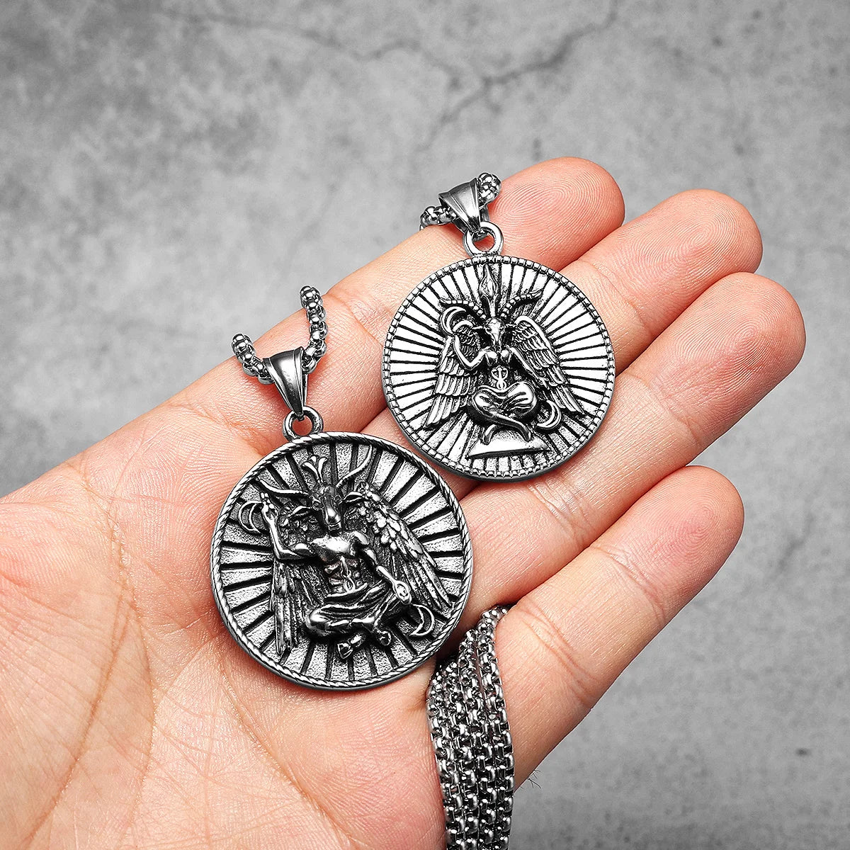 Fallen Angel Satan Pendant — Stainless Steel