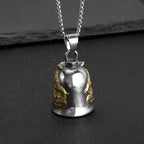 Skull Moto Bell Steel Pendant European American