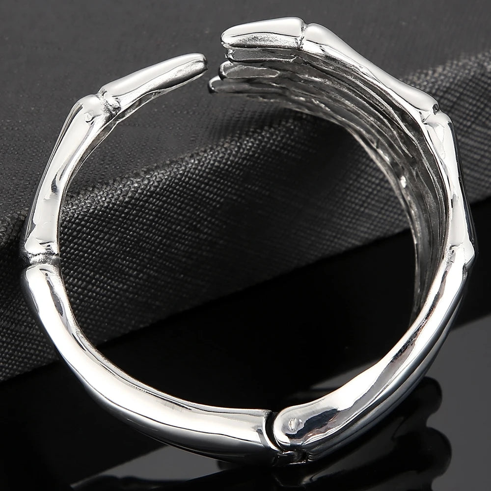 Gothic Stainless Steel Open Cuff Bangle Bracelet For Man Punk Skull Hand Shaped Men's Bracelets Rockers' Jewelry