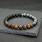 New Fashion Men Tiger Eyes Lava Hematite Stone Spiritual Healing Bracelet Yoga Meditation 8mm Strand Braclet Pulseras