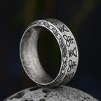Gothic Seal of Satan Signet Ring — Stainless Steel