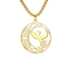 Winged Bird Totem Pendant Necklace — Stainless Steel
