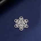 LIKGREAT Archangel Metatron Cube Pendant for Necklace Jewelry Making Stainless Steel Charm DIY Amulet Kabbalistic Tree of Life