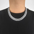 Iced Out Cuban Necklace Stainless Steel 15MM