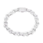 925 Silver VVS Moissanite Cuban Chain Necklace 10MM