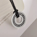 Nordic Rune Compass Necklace — Stainless Steel