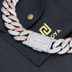 Rose Gold Cuban Chain Necklace Iced Out 22MM